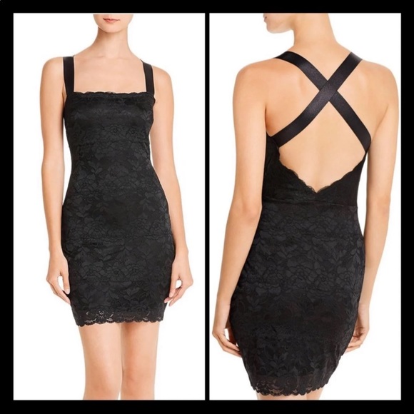 Guess Dresses & Skirts - Guess Jet Black Renny Lace Bodycon Dress (S) NWT